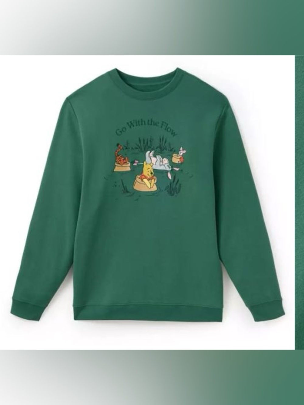 Disney Forest Green Crewneck Sweater with Tigger Graphic